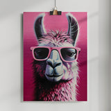 Pink Lama Poster och Canvastavla