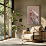 Abstract Coral Flowers (Peach) Poster och Canvastavla