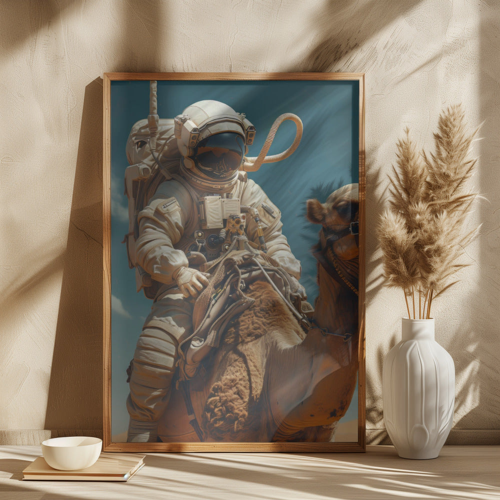 Astronaut On a Camel Poster och Canvastavla