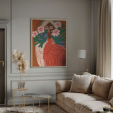 Shy Flower Girl Poster och Canvastavla