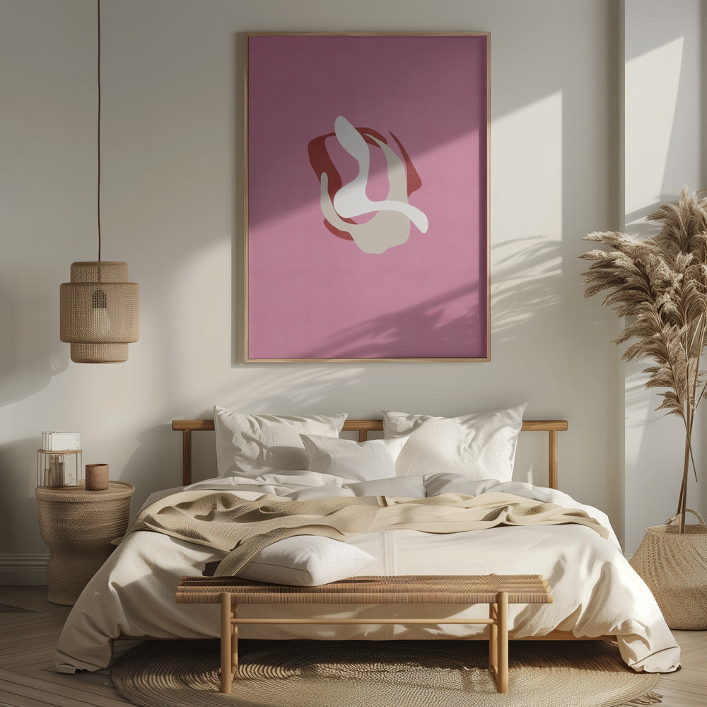 Pink Abstract Poster och Canvastavla