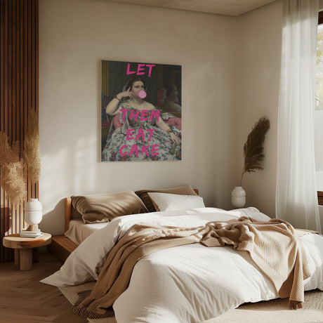 Let Them Eat Cake, Bubble Gum Vintage Portrait Poster och Canvastavla