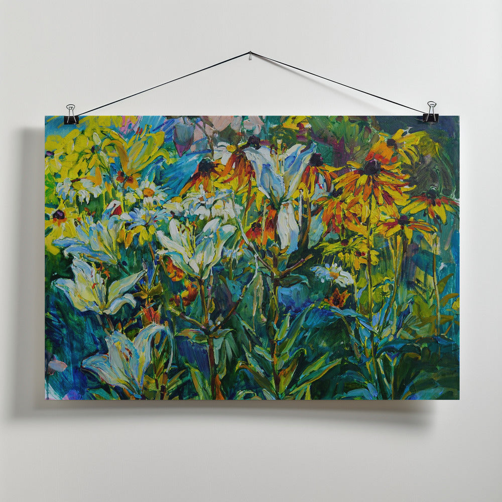 White lilies Poster och Canvastavla