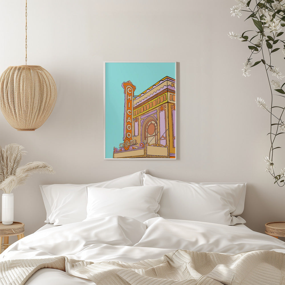 Chicago Building (Pastel) Poster och Canvastavla