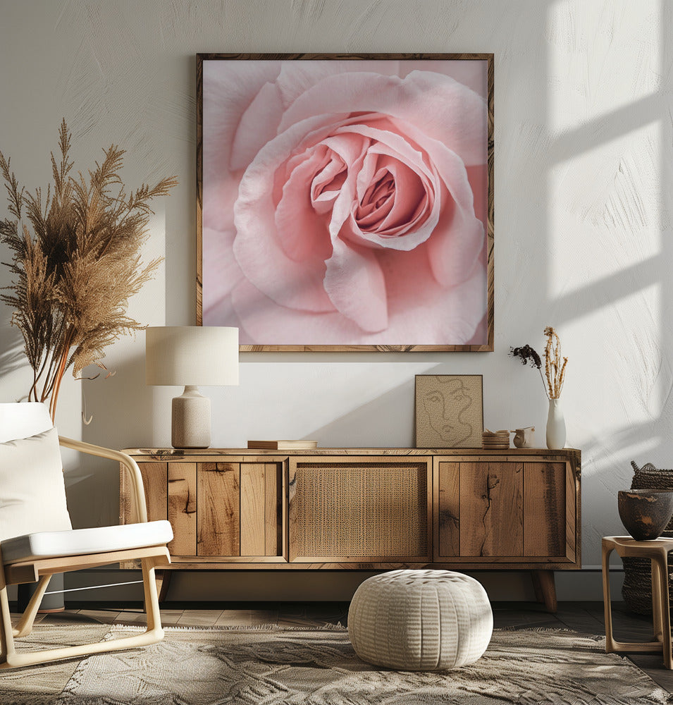 Pink Rose Poster och Canvastavla