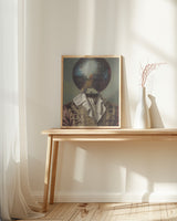 DiscoHead King  / Altered Collage Art Poster och Canvastavla