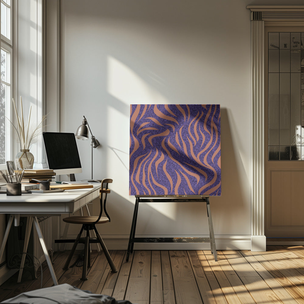 Purple Salmon Pattern 1 Poster och Canvastavla