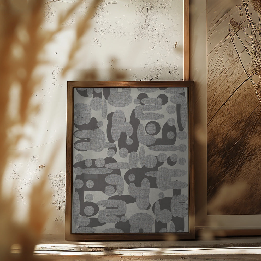 Ebony Shapes 1 Poster och Canvastavla