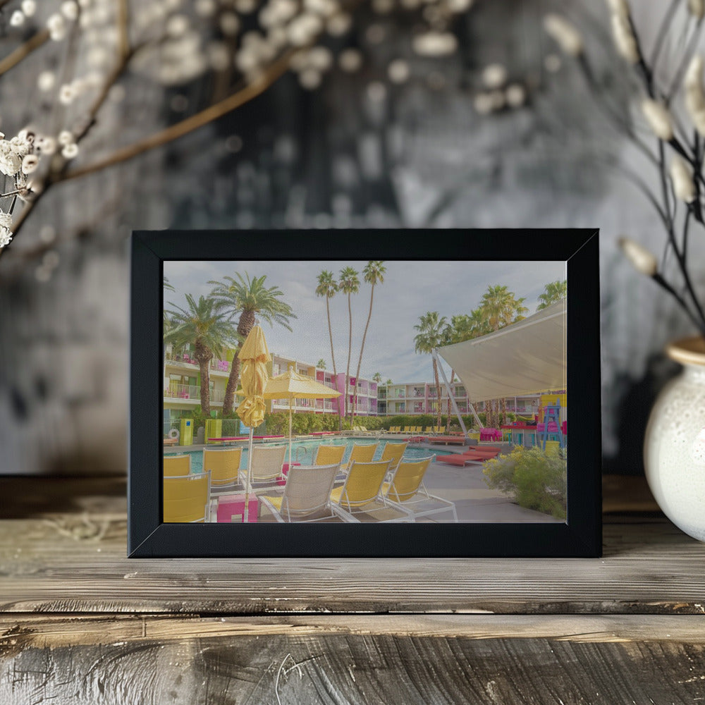 Poolside at the Saguaro Hotel - Palm Springs Poster och Canvastavla