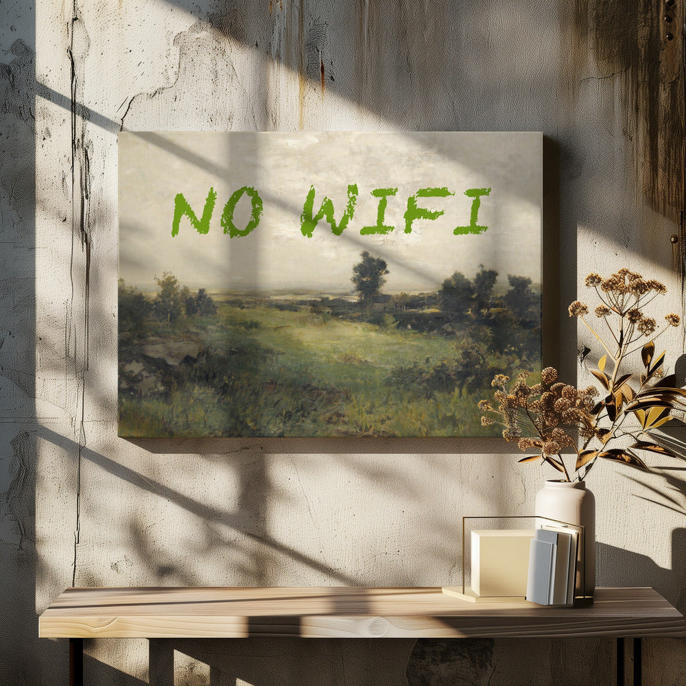 No WiFi / Oil Painting Landscape Poster och Canvastavla