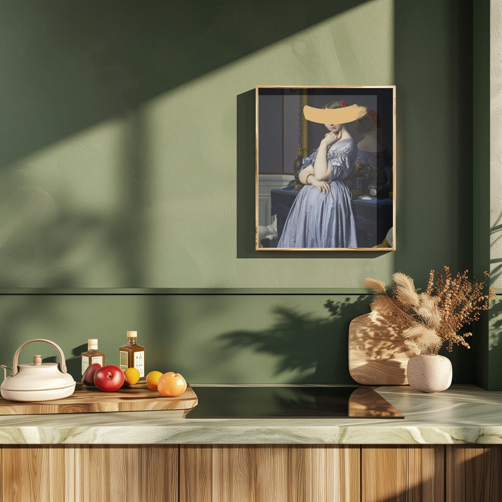 Classic Oil Painting and Yellow Splash Poster och Canvastavla