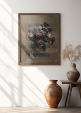 Bouquet of Vintage Oil Painting Flowers, Collage Poster och Canvastavla