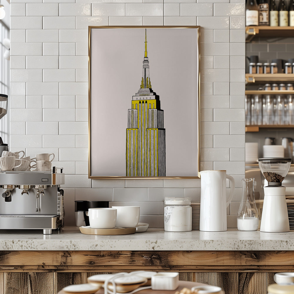 New York Skyscraper (Taxi Cab) Poster och Canvastavla