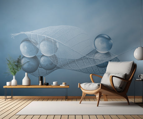 Dry leaf and Bubbles Poster och Canvastavla
