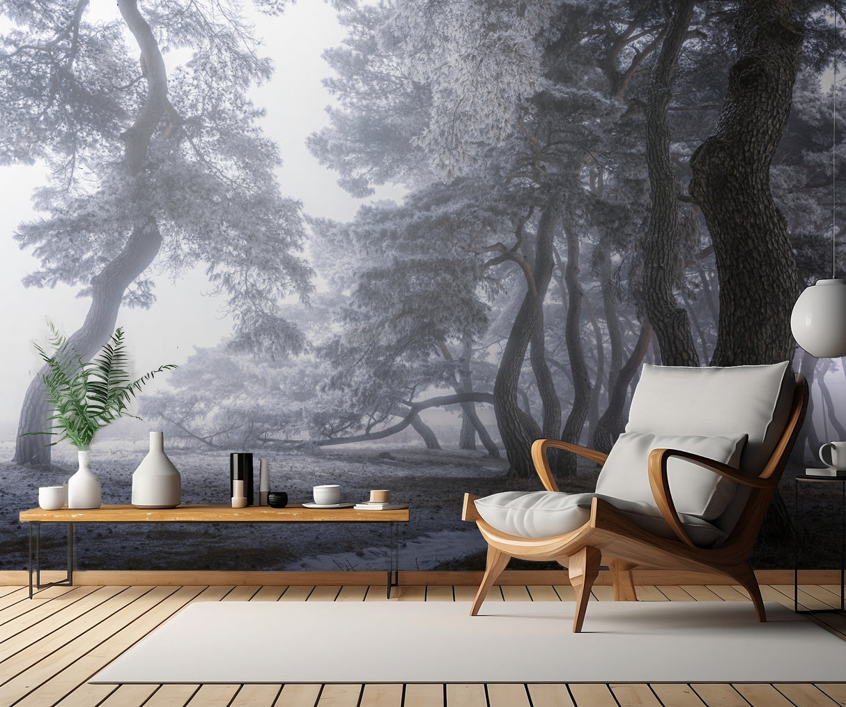 Hoarfrost on the tree Poster och Canvastavla