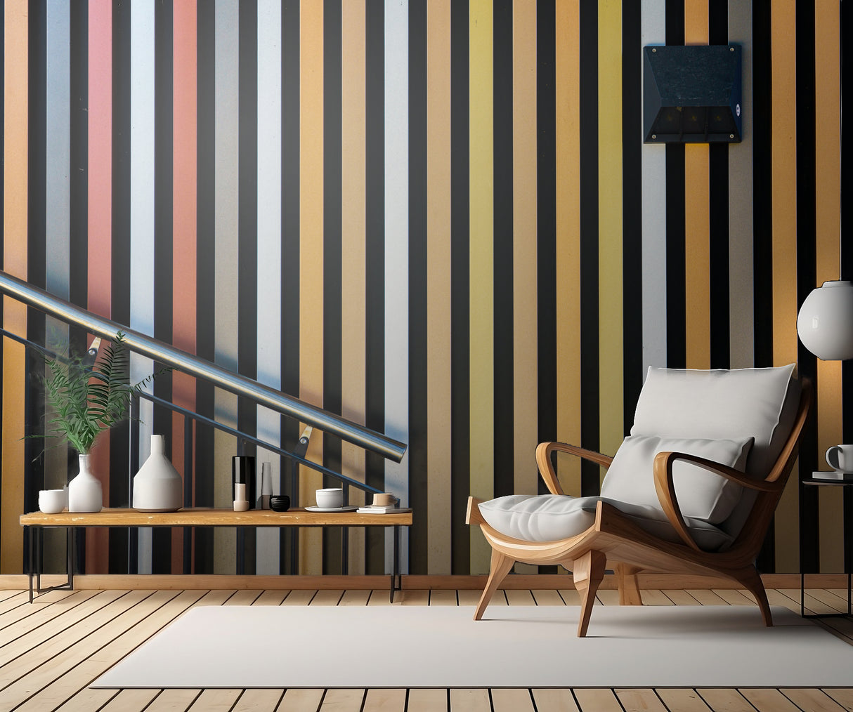 colors with railing Poster och Canvastavla