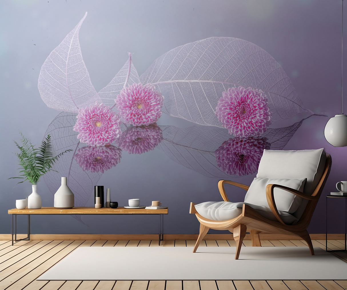 flowers and leaves Poster och Canvastavla