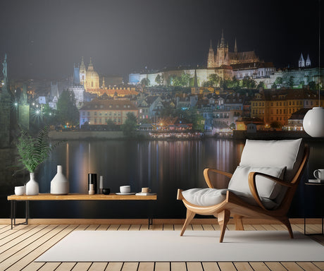 Prague at night Poster och Canvastavla