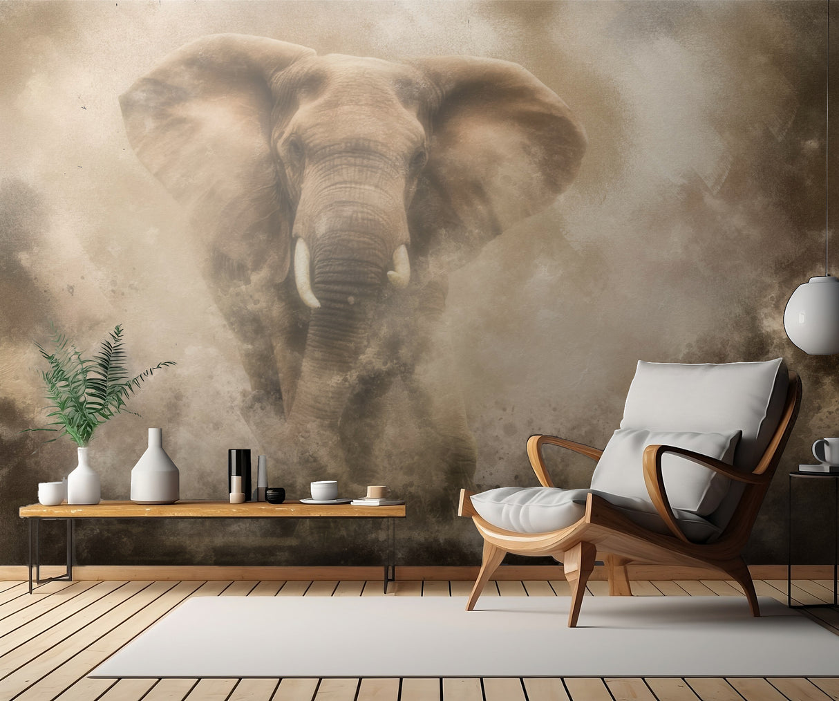 '...Raging Elephant Bull charging...' Poster och Canvastavla