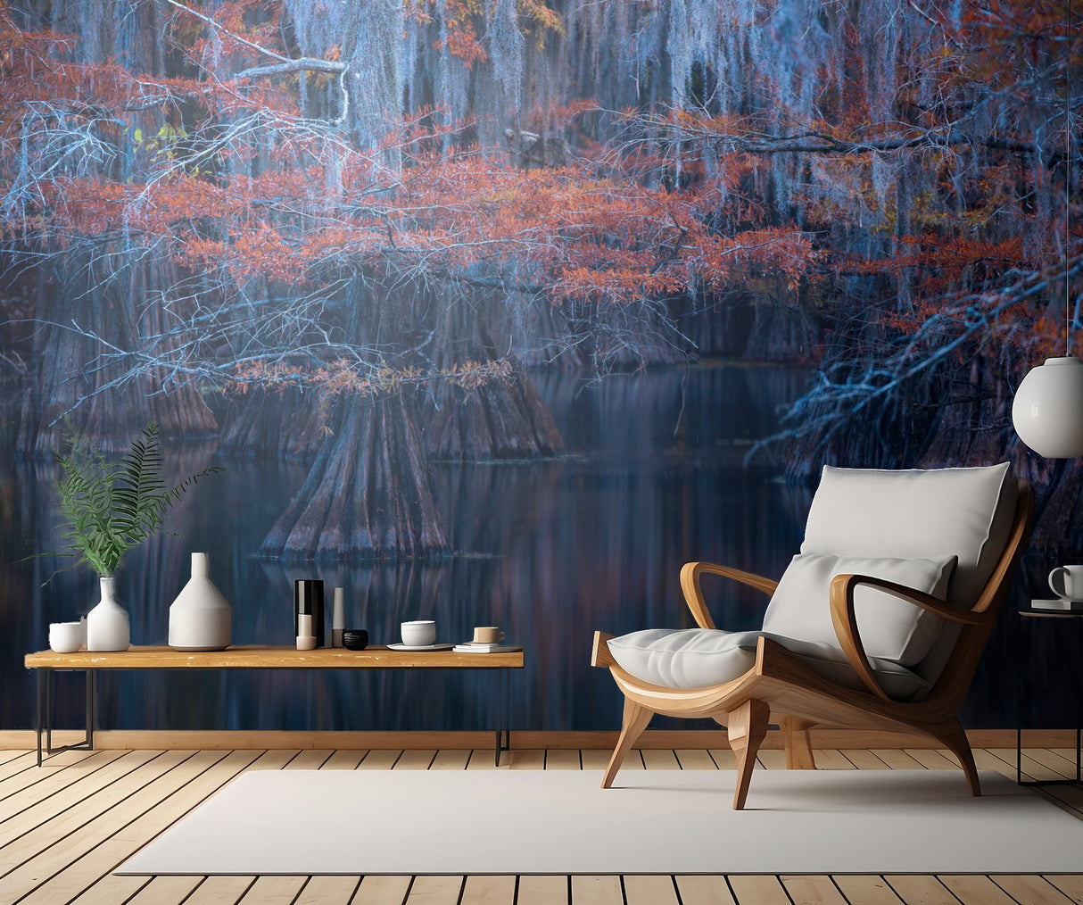 Autumn above water Poster och Canvastavla