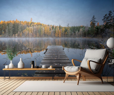 Autumn pier Poster och Canvastavla