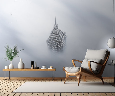 Shanghai Jinmao Tower in Clouds Poster och Canvastavla