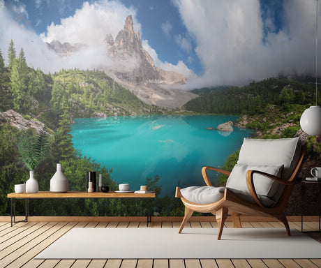 Veneto - Lago di Sorapis Panorama Poster och Canvastavla
