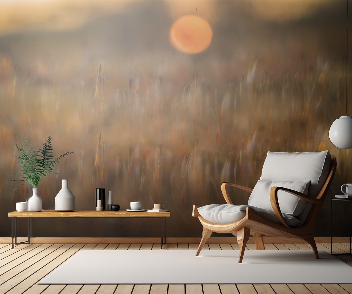 sunrise among the rough hair moss Poster och Canvastavla
