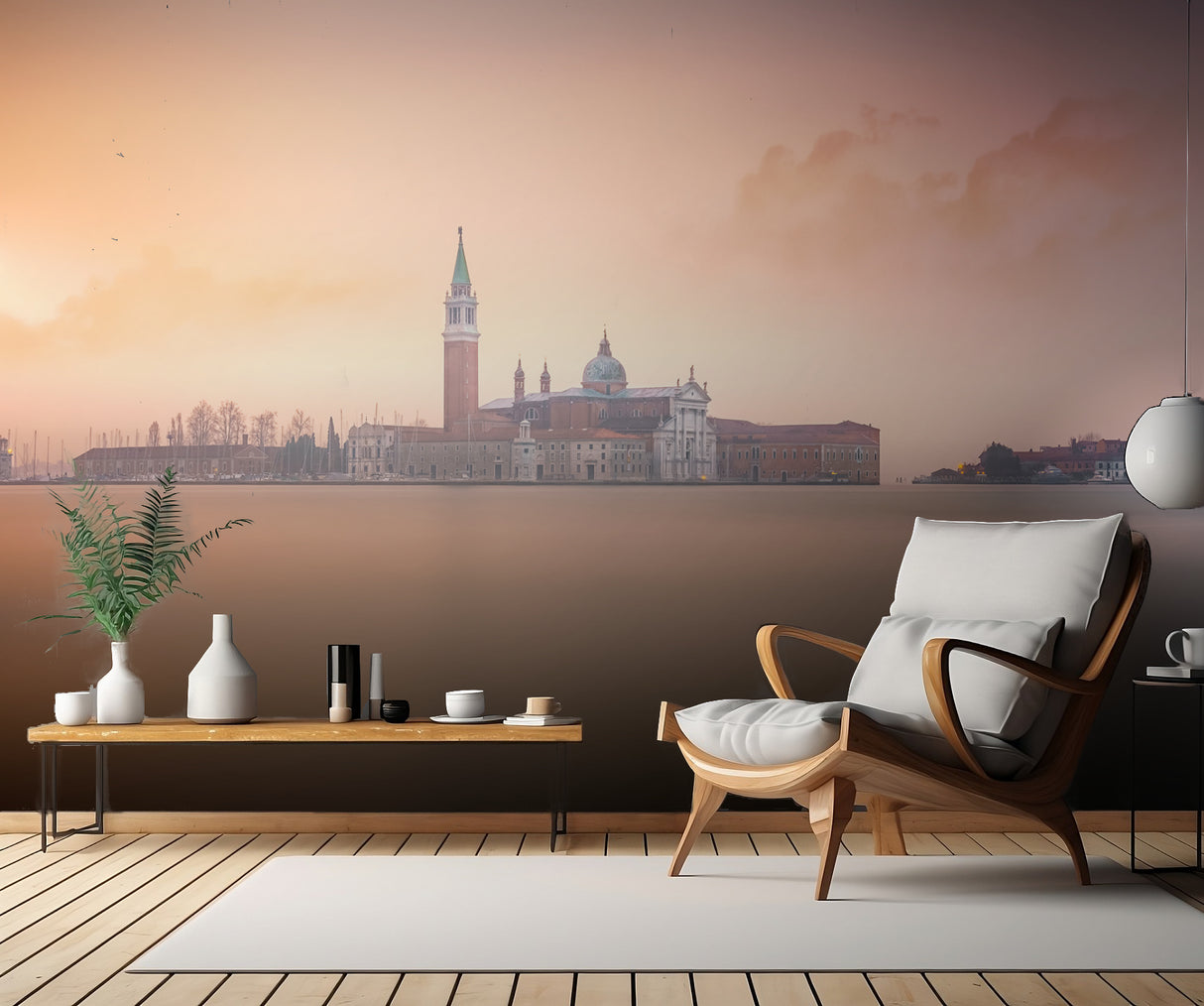 Venice pink sunrise Poster och Canvastavla