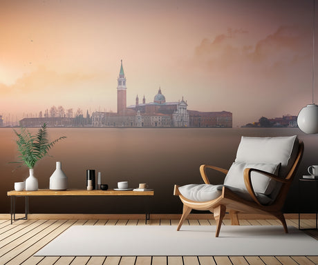 Venice pink sunrise Poster och Canvastavla