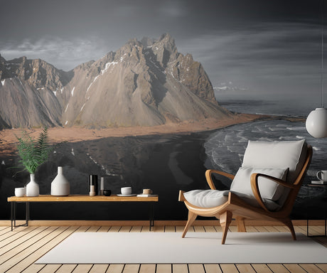 Black sand beach Poster och Canvastavla
