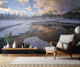 Three Sister Peak After a Snow Fall Poster och Canvastavla