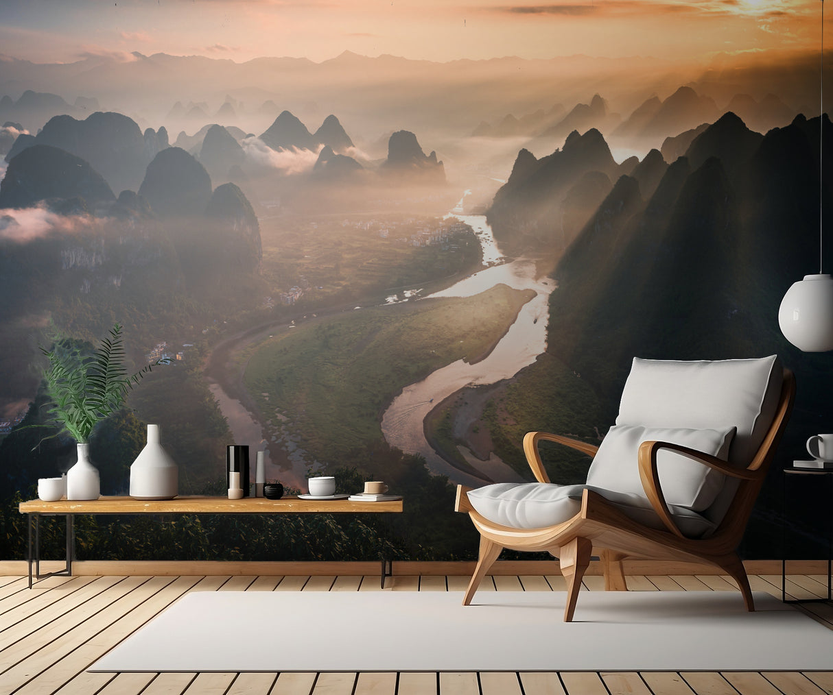 Li River Karst Scenery Poster och Canvastavla