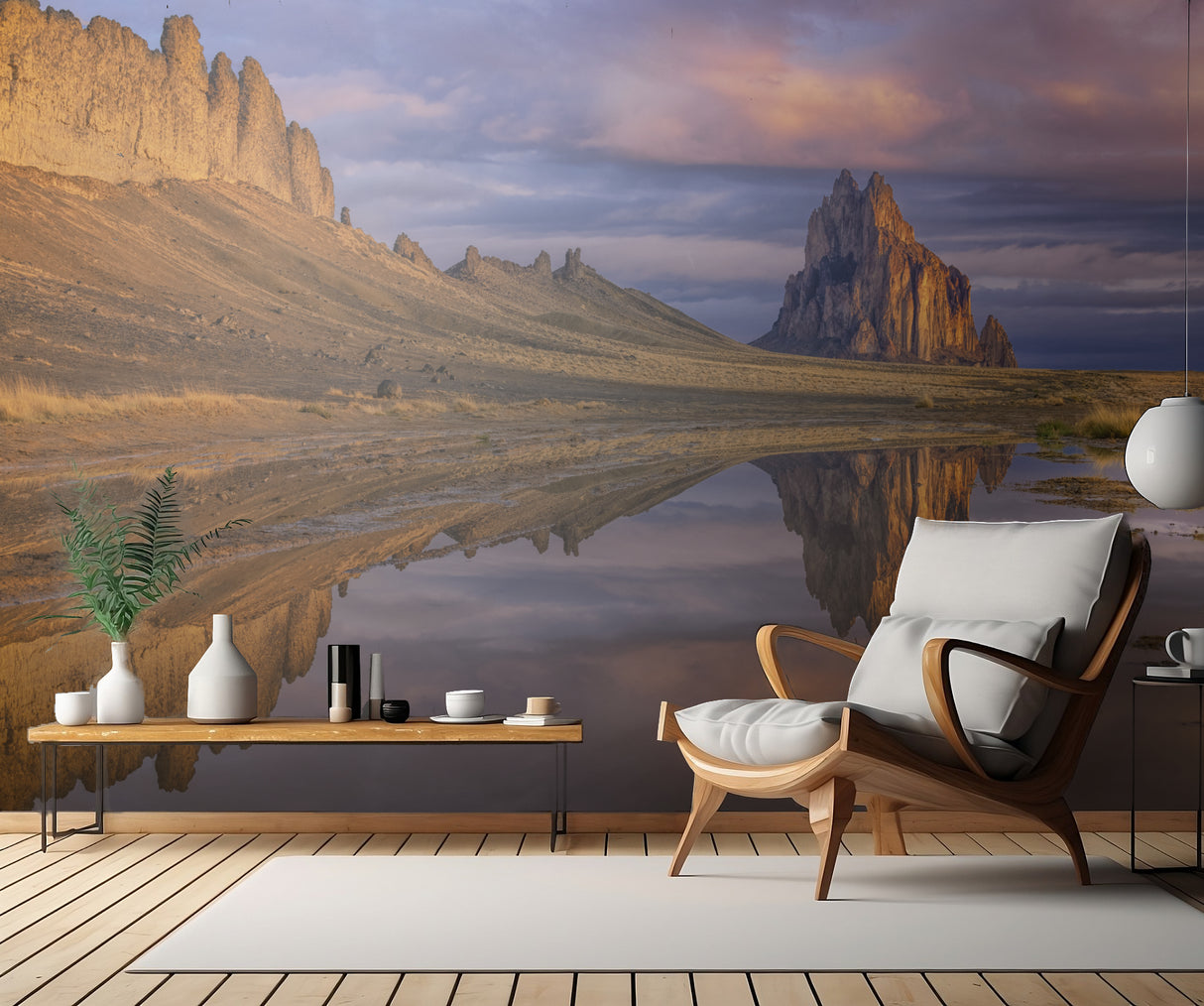 Reflection of Shiprock Poster och Canvastavla