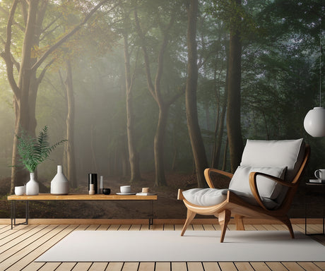 Foggy forrest Poster och Canvastavla