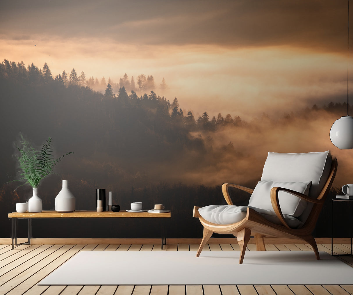 Misty forest Poster och Canvastavla
