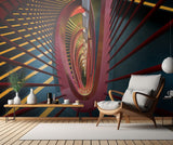 Red spiral ladder Poster och Canvastavla