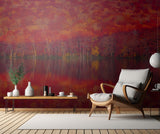 Burning red leaves Poster och Canvastavla