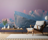 The Midnight Moon in Ilulissat Icefjord Poster och Canvastavla