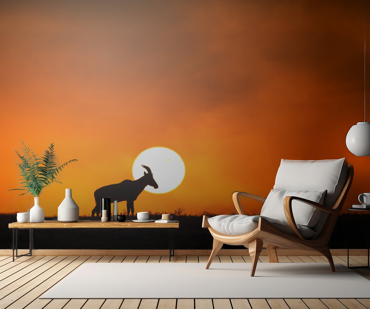 Sunset in Massai Mara Poster och Canvastavla