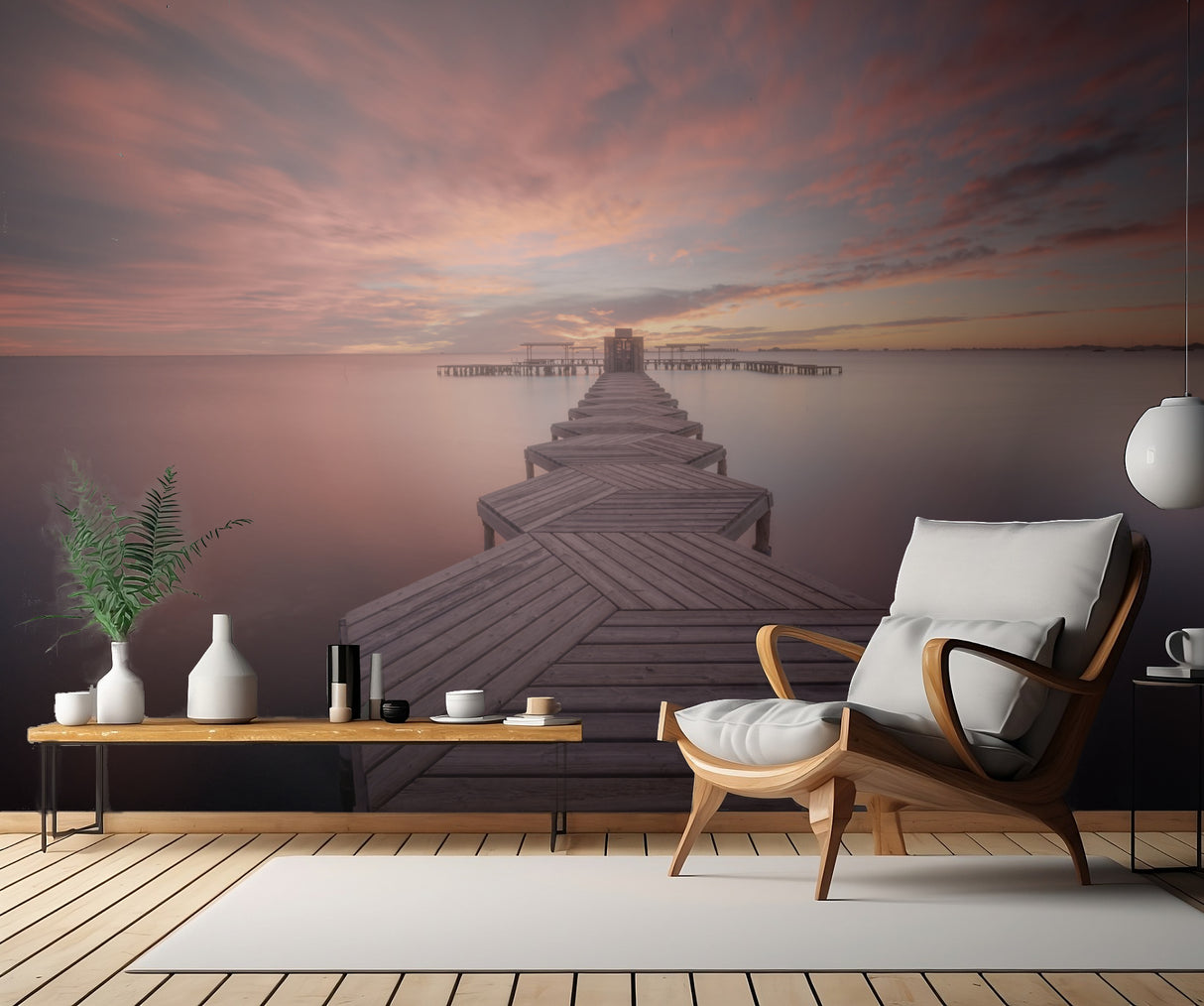 Amanecer en el balneario Poster och Canvastavla