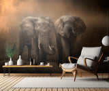 Elephants dust bath... Poster och Canvastavla