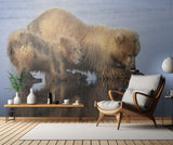Mother and Cub Clamming Poster och Canvastavla
