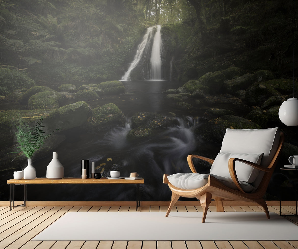 A Graceful Waterfall Poster och Canvastavla
