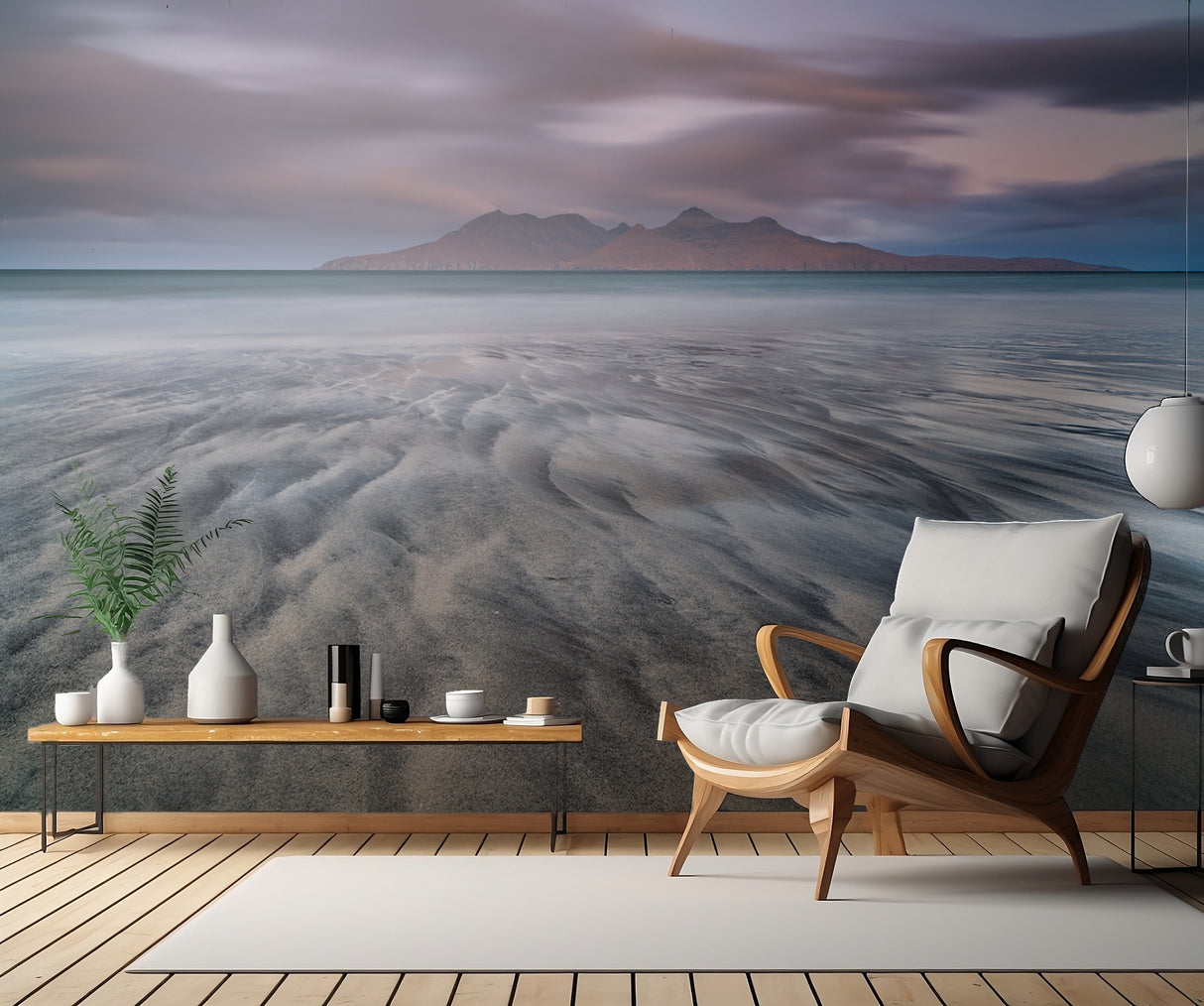 Colourful sunrise at Laig Bay Poster och Canvastavla