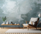 Green and White Acrylic No 3 Poster och Canvastavla