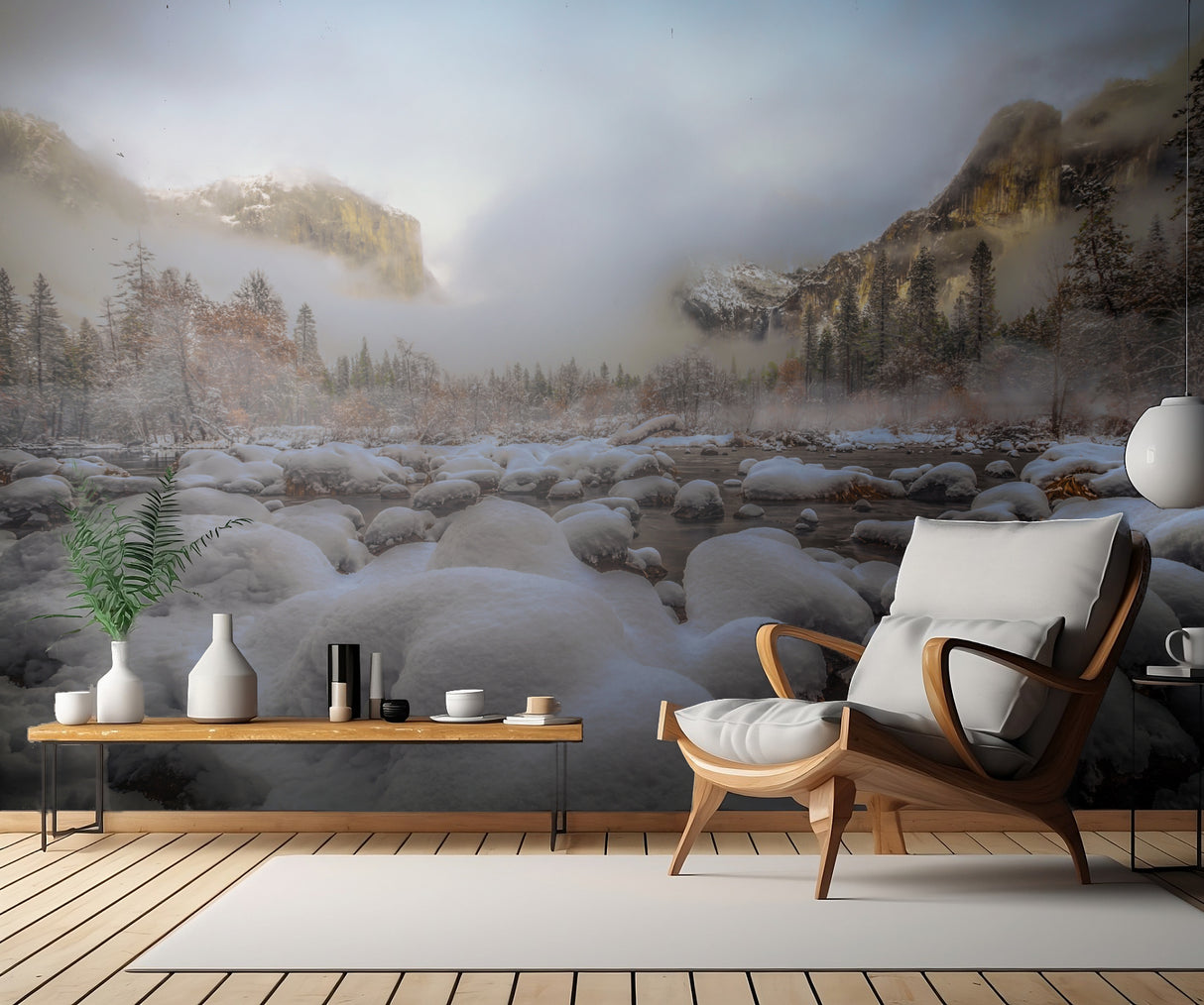 Gates of the Valley in Winter Poster och Canvastavla