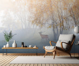 Elk Lost in Mist Poster och Canvastavla
