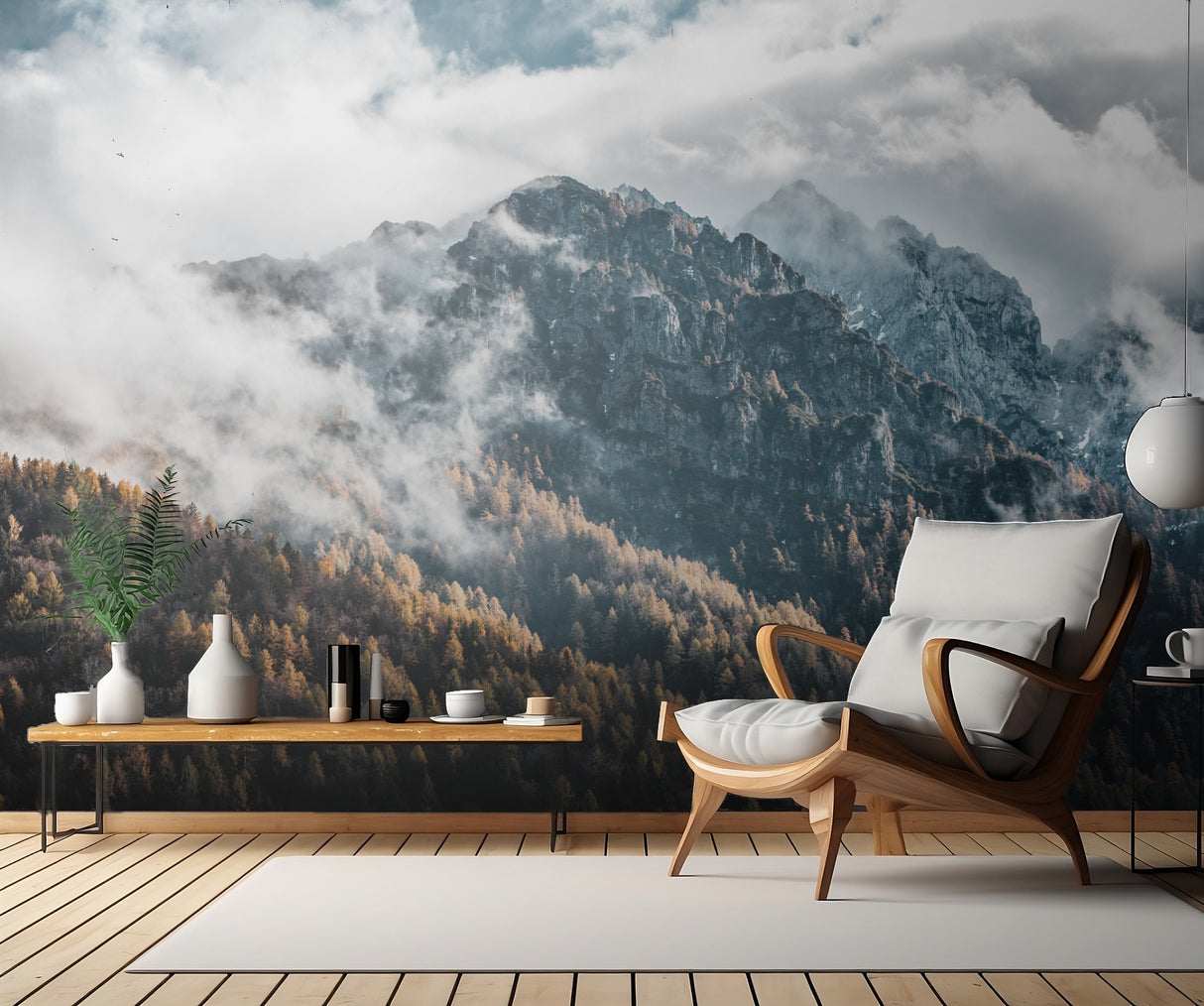 Fog in the mountains Poster och Canvastavla
