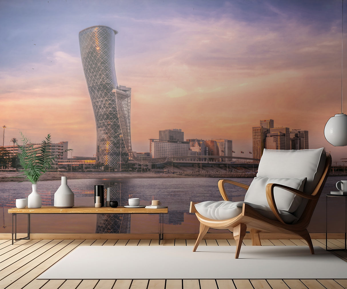 The Capital Gate, known as leaning tower in Abu dhabi, UAE Poster och Canvastavla